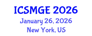 International Conference on Soil Mechanics and Geotechnical Engineering (ICSMGE) January 26, 2026 - New York, United States