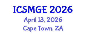 International Conference on Soil Mechanics and Geotechnical Engineering (ICSMGE) April 13, 2026 - Cape Town, South Africa