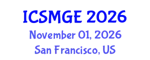 International Conference on Soil Mechanics and Geotechnical Engineering (ICSMGE) November 01, 2026 - San Francisco, United States