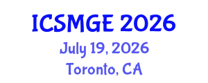 International Conference on Soil Mechanics and Geotechnical Engineering (ICSMGE) July 19, 2026 - Toronto, Canada