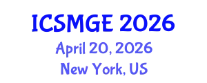 International Conference on Soil Mechanics and Geotechnical Engineering (ICSMGE) April 20, 2026 - New York, United States