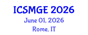 International Conference on Soil Mechanics and Geotechnical Engineering (ICSMGE) June 01, 2026 - Rome, Italy