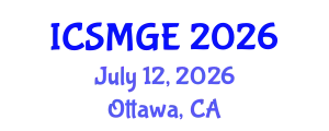 International Conference on Soil Mechanics and Geotechnical Engineering (ICSMGE) July 12, 2026 - Ottawa, Canada