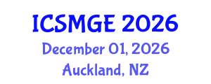 International Conference on Soil Mechanics and Geotechnical Engineering (ICSMGE) December 01, 2026 - Auckland, New Zealand