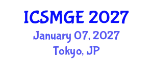 International Conference on Soil Mechanics and Geotechnical Engineering (ICSMGE) January 07, 2027 - Tokyo, Japan