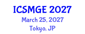 International Conference on Soil Mechanics and Geotechnical Engineering (ICSMGE) March 25, 2027 - Tokyo, Japan