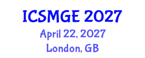 International Conference on Soil Mechanics and Geotechnical Engineering (ICSMGE) April 22, 2027 - London, United Kingdom