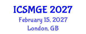 International Conference on Soil Mechanics and Geotechnical Engineering (ICSMGE) February 15, 2027 - London, United Kingdom