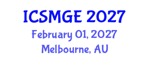 International Conference on Soil Mechanics and Geotechnical Engineering (ICSMGE) February 01, 2027 - Melbourne, Australia