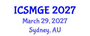International Conference on Soil Mechanics and Geotechnical Engineering (ICSMGE) March 29, 2027 - Sydney, Australia