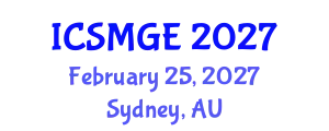 International Conference on Soil Mechanics and Geotechnical Engineering (ICSMGE) February 25, 2027 - Sydney, Australia