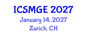 International Conference on Soil Mechanics and Geotechnical Engineering (ICSMGE) January 14, 2027 - Zurich, Switzerland