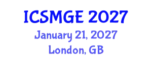 International Conference on Soil Mechanics and Geotechnical Engineering (ICSMGE) January 21, 2027 - London, United Kingdom