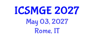International Conference on Soil Mechanics and Geotechnical Engineering (ICSMGE) May 03, 2027 - Rome, Italy