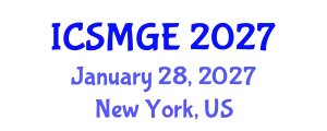 International Conference on Soil Mechanics and Geotechnical Engineering (ICSMGE) January 28, 2027 - New York, United States