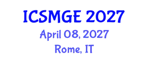 International Conference on Soil Mechanics and Geotechnical Engineering (ICSMGE) April 08, 2027 - Rome, Italy