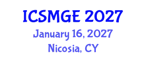 International Conference on Soil Mechanics and Geotechnical Engineering (ICSMGE) January 16, 2027 - Nicosia, Cyprus