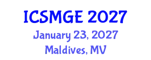 International Conference on Soil Mechanics and Geotechnical Engineering (ICSMGE) January 23, 2027 - Maldives, Maldives