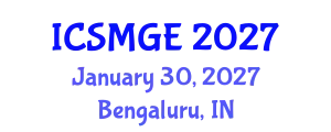 International Conference on Soil Mechanics and Geotechnical Engineering (ICSMGE) January 30, 2027 - Bengaluru, India