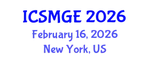 International Conference on Soil Mechanics and Geotechnical Engineering (ICSMGE) February 16, 2026 - New York, United States