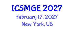 International Conference on Soil Mechanics and Geotechnical Engineering (ICSMGE) February 17, 2027 - New York, United States