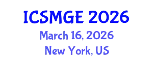 International Conference on Soil Mechanics and Geotechnical Engineering (ICSMGE) March 16, 2026 - New York, United States