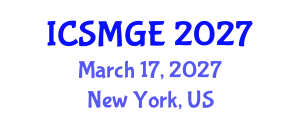 International Conference on Soil Mechanics and Geotechnical Engineering (ICSMGE) March 17, 2027 - New York, United States