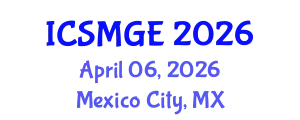 International Conference on Soil Mechanics and Geotechnical Engineering (ICSMGE) April 06, 2026 - Mexico City, Mexico