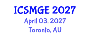 International Conference on Soil Mechanics and Geotechnical Engineering (ICSMGE) April 03, 2027 - Toronto, Australia
