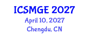 International Conference on Soil Mechanics and Geotechnical Engineering (ICSMGE) April 10, 2027 - Chengdu, China