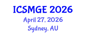 International Conference on Soil Mechanics and Geotechnical Engineering (ICSMGE) April 27, 2026 - Sydney, Australia