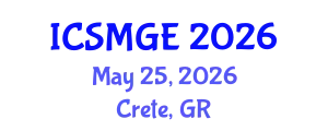 International Conference on Soil Mechanics and Geotechnical Engineering (ICSMGE) May 25, 2026 - Crete, Greece