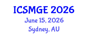 International Conference on Soil Mechanics and Geotechnical Engineering (ICSMGE) June 15, 2026 - Sydney, Australia