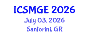 International Conference on Soil Mechanics and Geotechnical Engineering (ICSMGE) July 03, 2026 - Santorini, Greece