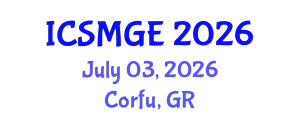 International Conference on Soil Mechanics and Geotechnical Engineering (ICSMGE) July 03, 2026 - Corfu, Greece