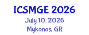 International Conference on Soil Mechanics and Geotechnical Engineering (ICSMGE) July 10, 2026 - Mykonos, Greece