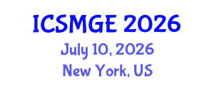 International Conference on Soil Mechanics and Geotechnical Engineering (ICSMGE) July 10, 2026 - New York, United States