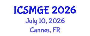 International Conference on Soil Mechanics and Geotechnical Engineering (ICSMGE) July 10, 2026 - Cannes, France