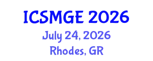 International Conference on Soil Mechanics and Geotechnical Engineering (ICSMGE) July 24, 2026 - Rhodes, Greece