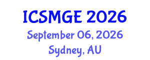 International Conference on Soil Mechanics and Geotechnical Engineering (ICSMGE) September 06, 2026 - Sydney, Australia