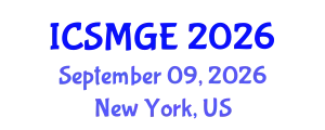 International Conference on Soil Mechanics and Geotechnical Engineering (ICSMGE) September 09, 2026 - New York, United States