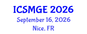 International Conference on Soil Mechanics and Geotechnical Engineering (ICSMGE) September 16, 2026 - Nice, France