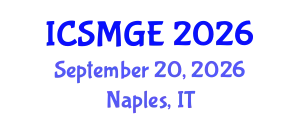 International Conference on Soil Mechanics and Geotechnical Engineering (ICSMGE) September 20, 2026 - Naples, Italy