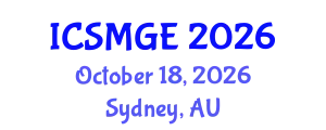 International Conference on Soil Mechanics and Geotechnical Engineering (ICSMGE) October 18, 2026 - Sydney, Australia