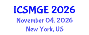 International Conference on Soil Mechanics and Geotechnical Engineering (ICSMGE) November 04, 2026 - New York, United States