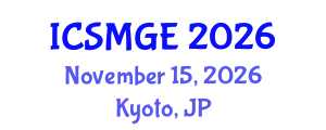 International Conference on Soil Mechanics and Geotechnical Engineering (ICSMGE) November 15, 2026 - Kyoto, Japan