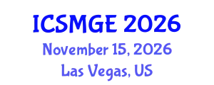 International Conference on Soil Mechanics and Geotechnical Engineering (ICSMGE) November 15, 2026 - Las Vegas, United States
