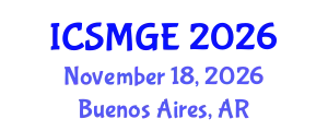 International Conference on Soil Mechanics and Geotechnical Engineering (ICSMGE) November 18, 2026 - Buenos Aires, Argentina