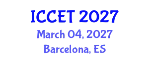 International Conference on Chemical Engineering and Technology (ICCET) March 04, 2027 - Barcelona, Spain