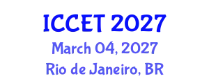 International Conference on Chemical Engineering and Technology (ICCET) March 04, 2027 - Rio de Janeiro, Brazil